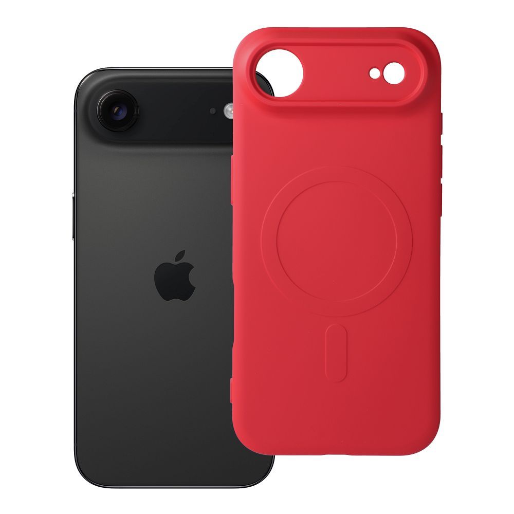 Husa Silicone Mag pentru iPhone 17 AIR Compatible cu Magsafe (Camera Protection) Rosu