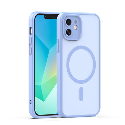 Husa Mag Matt pentru iPhone 12 6,1" Albastru deschis Camera Protection