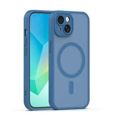 Husa Mag Matt pentru iPhone 13 6,1" Albastru inchis Camera Protection