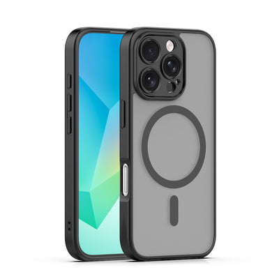 Husa Mag Matt pentru iPhone 16 Pro 6,3" Negru Camera Protection