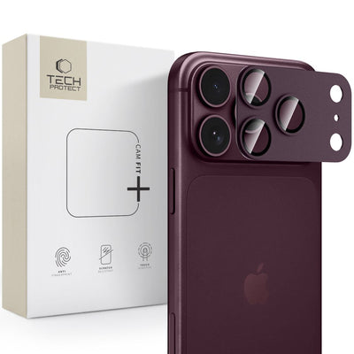 Folie camera Tech-protect Camfull Fit+ iPhone 18 Pro Max Burgundy