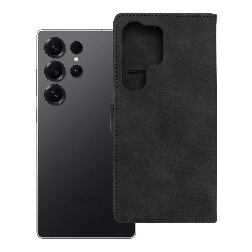 Husa Tender Book Flip pentru Samsung S25 Ultra Negru