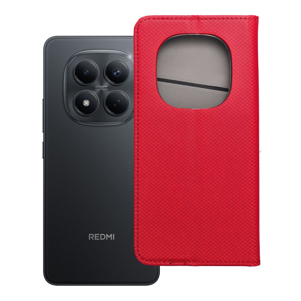 Husa Smart Book pentru Xiaomi Redmi Note 15 PRO 5G Rosu