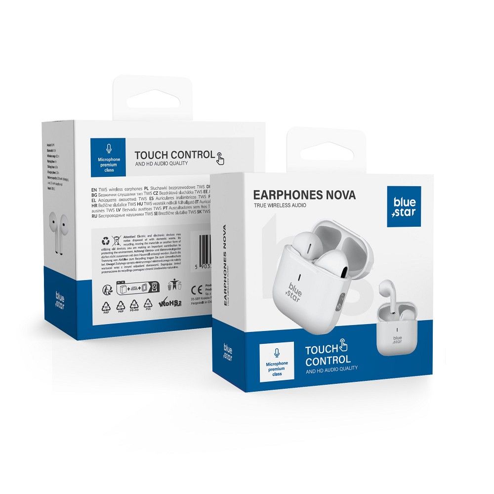 Casti Albastru Star Wireless Nova Fi5 TWS Alb