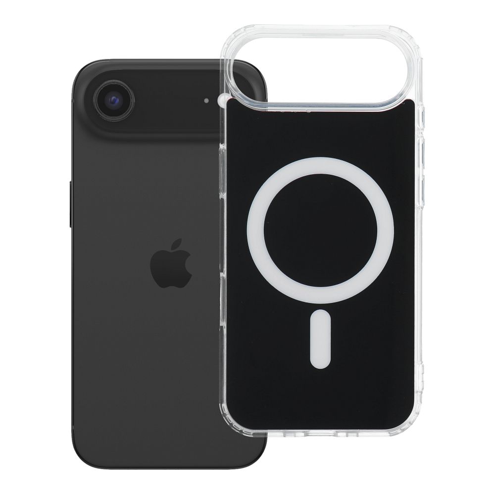 Husa Transparent Fusion Mag pentru iPhone 17 AIR Compatible cu Magsafe Negru