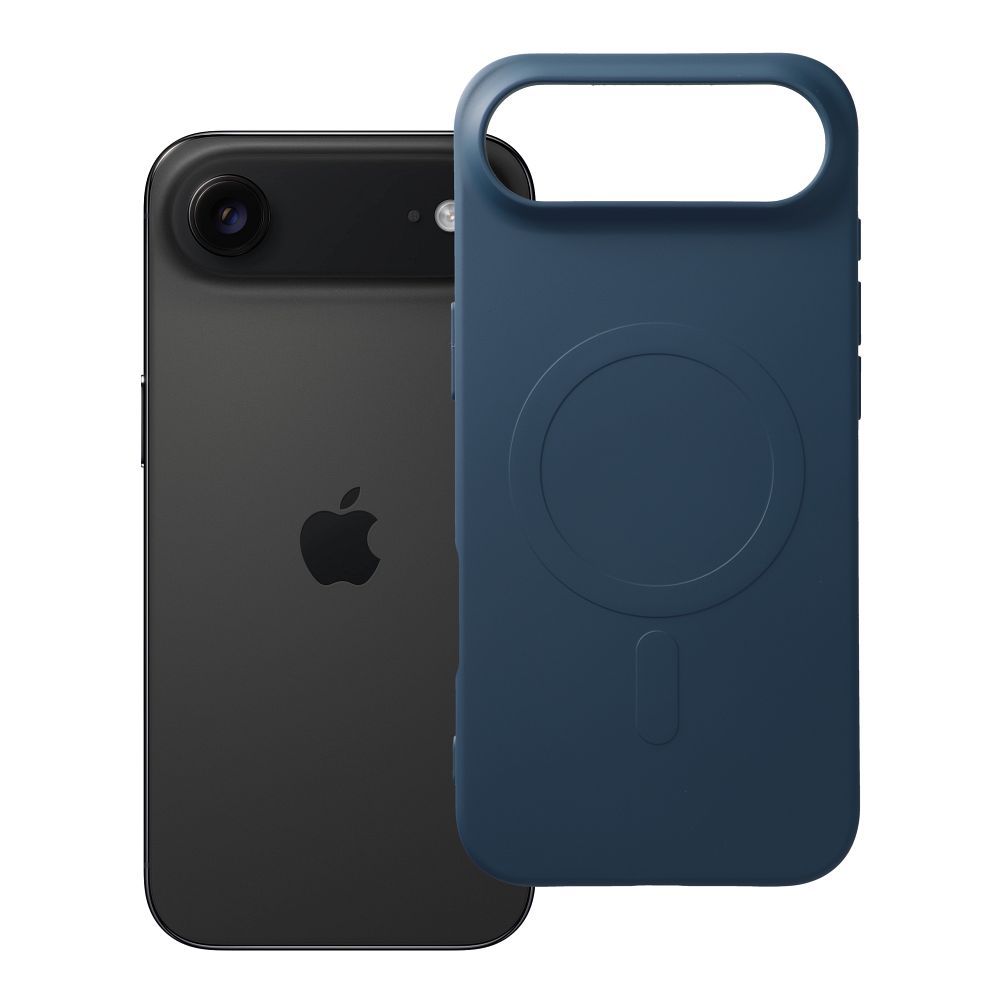 Husa Silicone Mag pentru iPhone 17 AIR Compatible cu Magsafe (Big Hole) Albastru