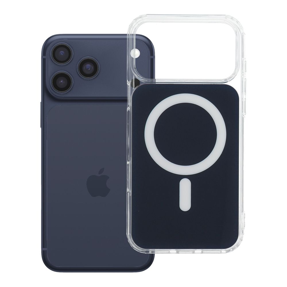 Husa Transparent Fusion Mag pentru iPhone 17 Pro Max / 18 Pro Max (Low Camera Edge) Compatible cu Magsafe Bleumarin