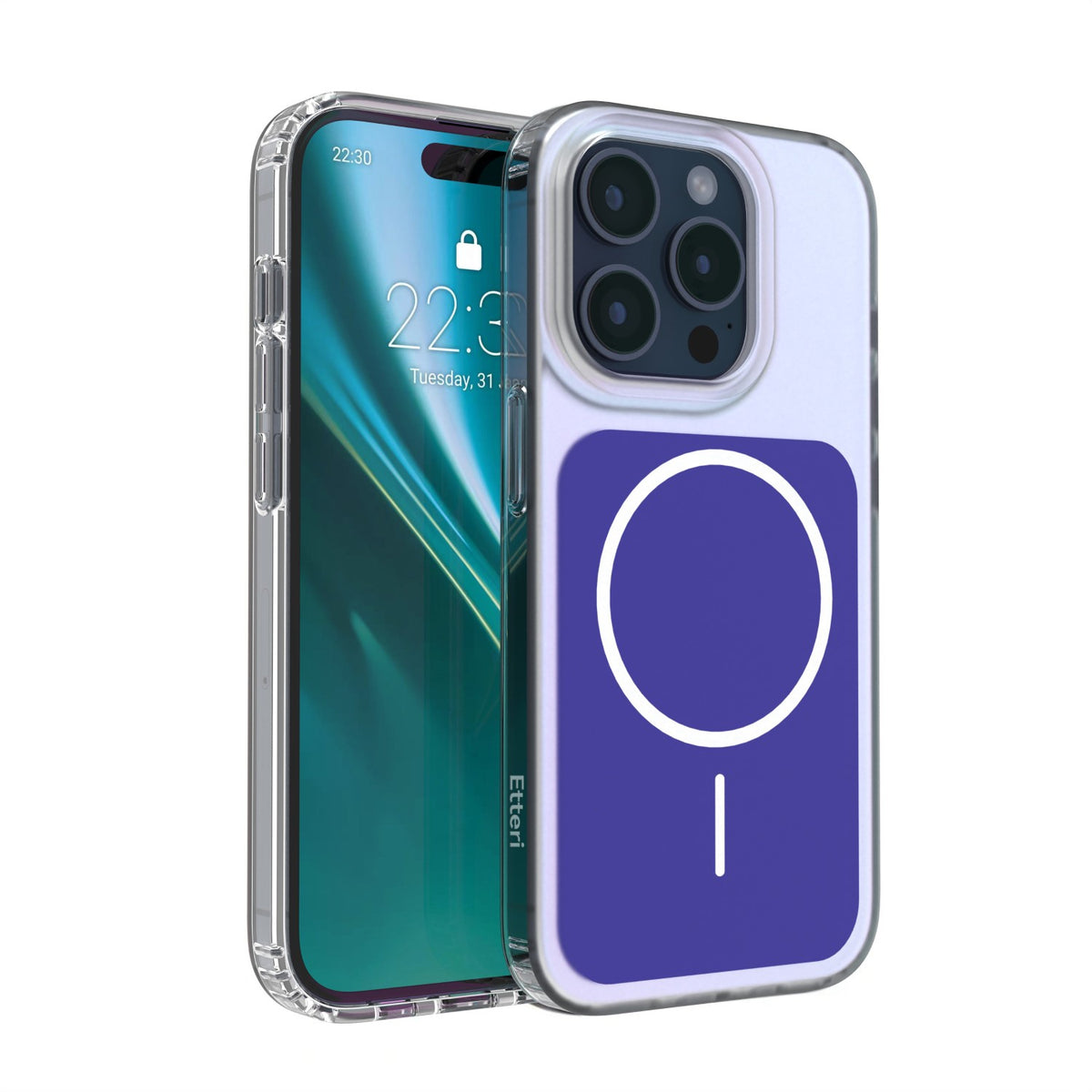Husa Etteri Hidden Pearl pentru iPhone 15 Pro 6,1" Albastru inchis