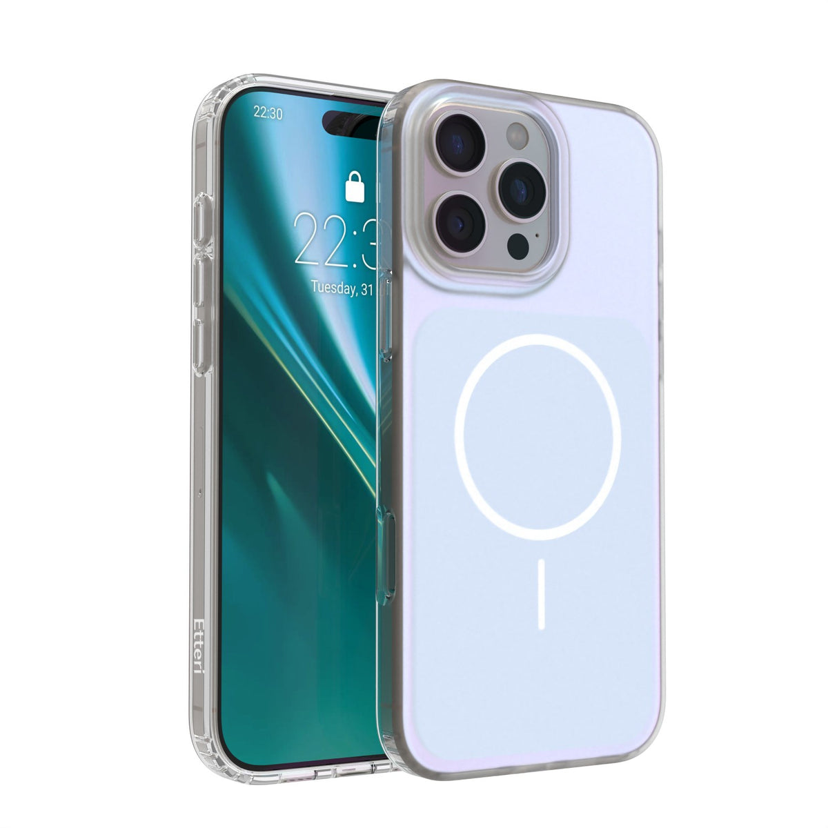 Husa Etteri Hidden Pearl pentru iPhone 16 Pro 6,3" Albastru deschis