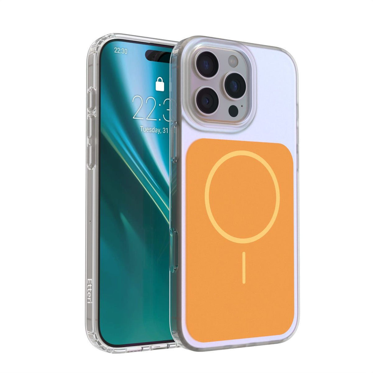 Husa Etteri Hidden Pearl pentru iPhone 16 Pro 6,3" Portocaliu