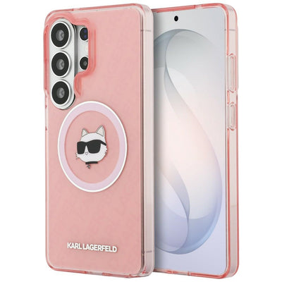 Husa Karl Lagerfeld IML Repeated Choupette Magsafe pentru Samsung Galaxy S26 Ultra Roz