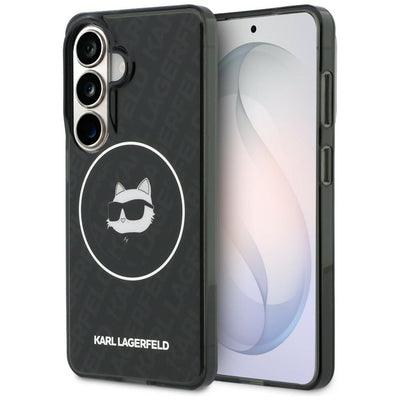 Husa Karl Lagerfeld IML Repeated Choupette Magsafe pentru Samsung Galaxy S26 Negru