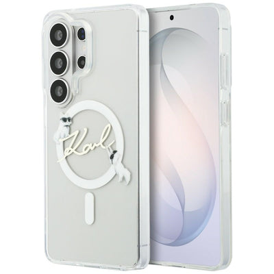 Husa Karl Lagerfeld IML KC Script Magsafe pentru Samsung Galaxy S26 Ultra Transparent