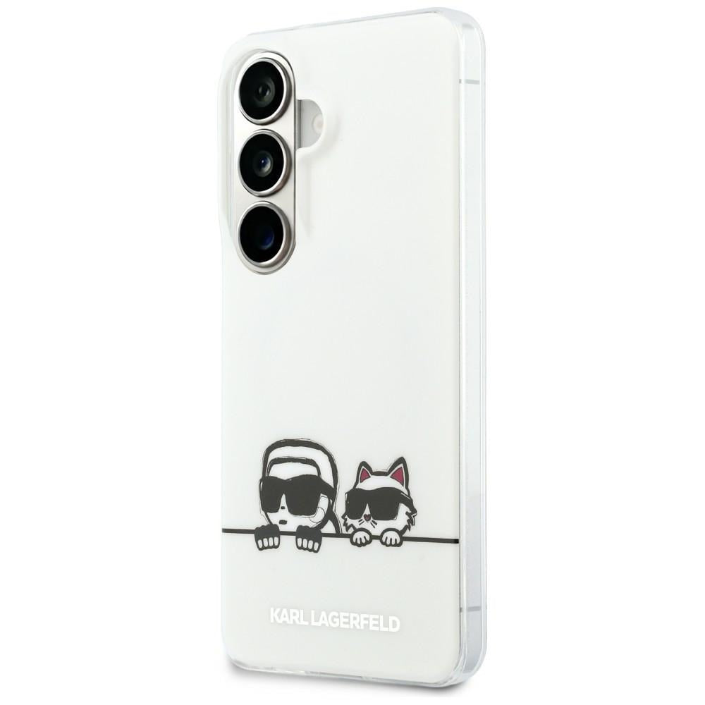 Husa Karl Lagerfeld IML Peekaboo Karl&Choupette Magsafe pentru Samsung Galaxy S26 Plus Transparent