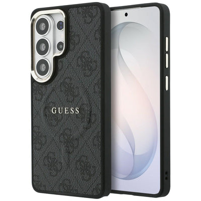 Husa Guess 4G Embossed Ring Magsafe pentru Samsung Galaxy S26 Ultra Negru