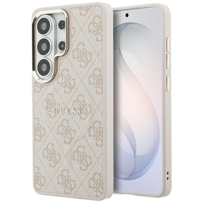 Husa Guess 4G Embossed Ring Magsafe pentru Samsung Galaxy S26 Ultra Roz