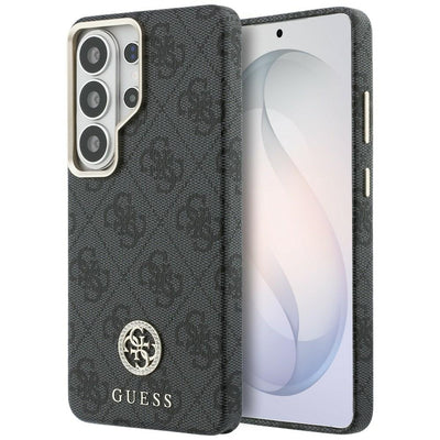 Husa Guess 4G Rhinestone Round Logo Magsafe pentru Samsung Galaxy S26 Ultra Negru