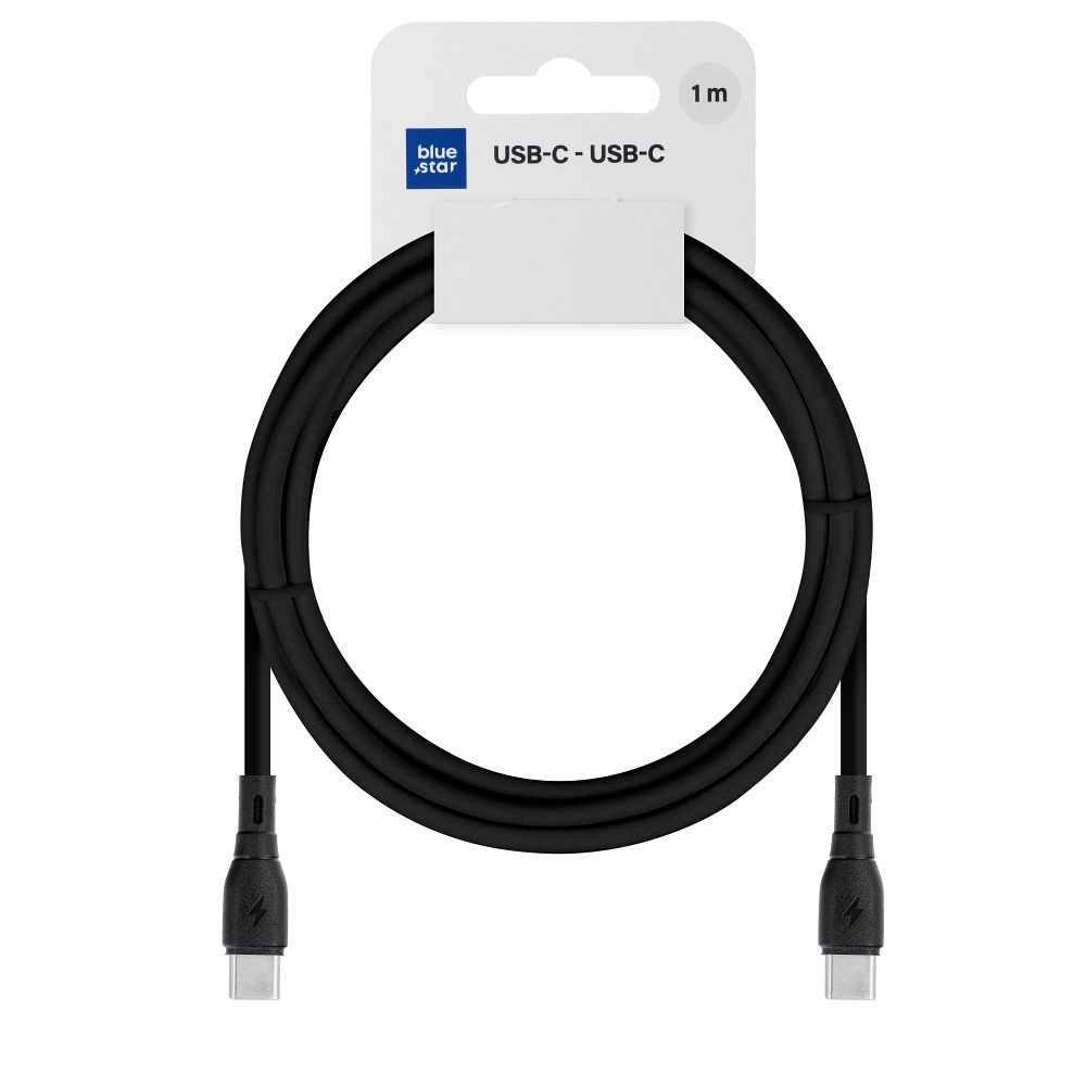 Cablu Albastru Star USB C To USB C 3A 60W ECO 1 M Negru