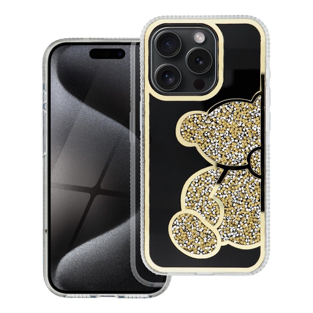 Husa Teddy Bear pentru iPhone 16 Auriu