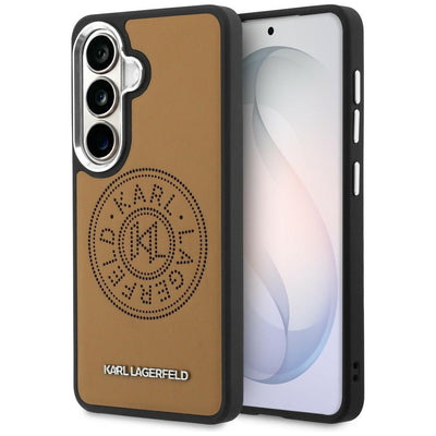 Husa Karl Lagerfeld Perforated KL Magsafe pentru Samsung Galaxy S26 Plus Maro