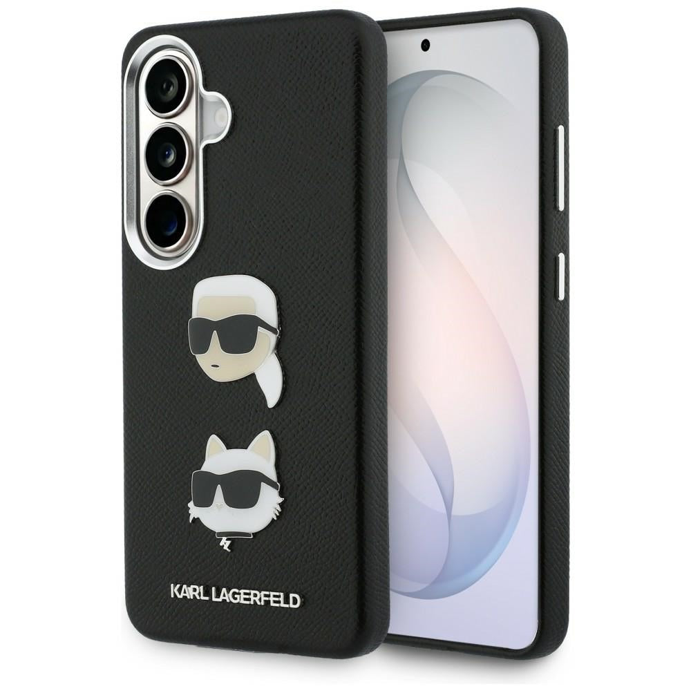 Husa Karl Lagerfeld Saffiano Double Heads Metal pentru Samsung Galaxy S26 Negru