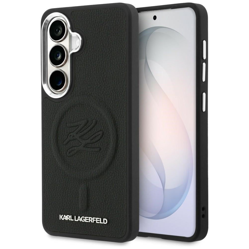 Husa Karl Lagerfeld Embossed Ring Initials Magsafe pentru Samsung Galaxy S26 Negru
