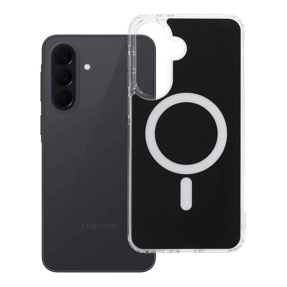 Husa Transparent Fusion Mag pentru Samsung A37 Compatible cu Magsafe Negru