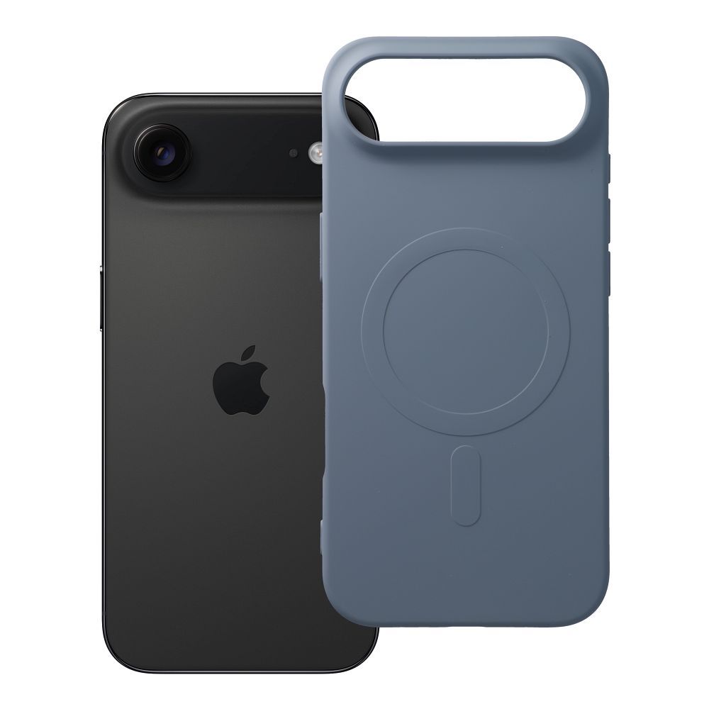 Husa pentru iPhone 17 AIR Silicone Mag Compatible cu Magsafe (Big Hole) Albastru deschis