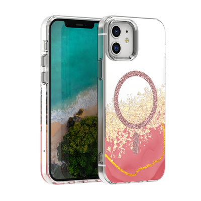 Husa Epoxy Mag pentru iPhone 12 / 12 Pro 6,1" Roz