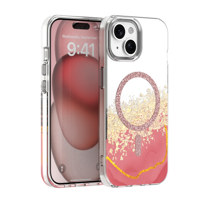 Husa Epoxy Mag pentru iPhone 15 6,1" Roz