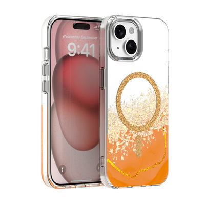 Husa Epoxy Mag pentru iPhone 13 / 14 6,1" Portocaliu