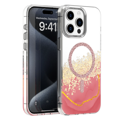 Husa Epoxy Mag pentru iPhone 15 Pro 6,1" Roz