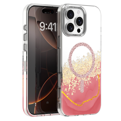 Husa Epoxy Mag pentru iPhone 16 Pro Max 6,9" Roz