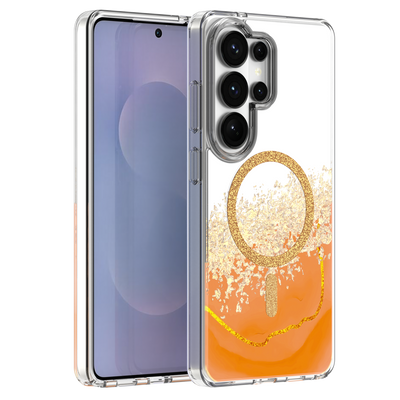Husa Epoxy Mag pentru Samsung Galaxy S25 Ultra Portocaliu