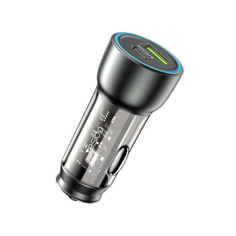 Incarcator auto Yesido Y49 Pd 30w Qc3.0 18w Usb-a+C Negru