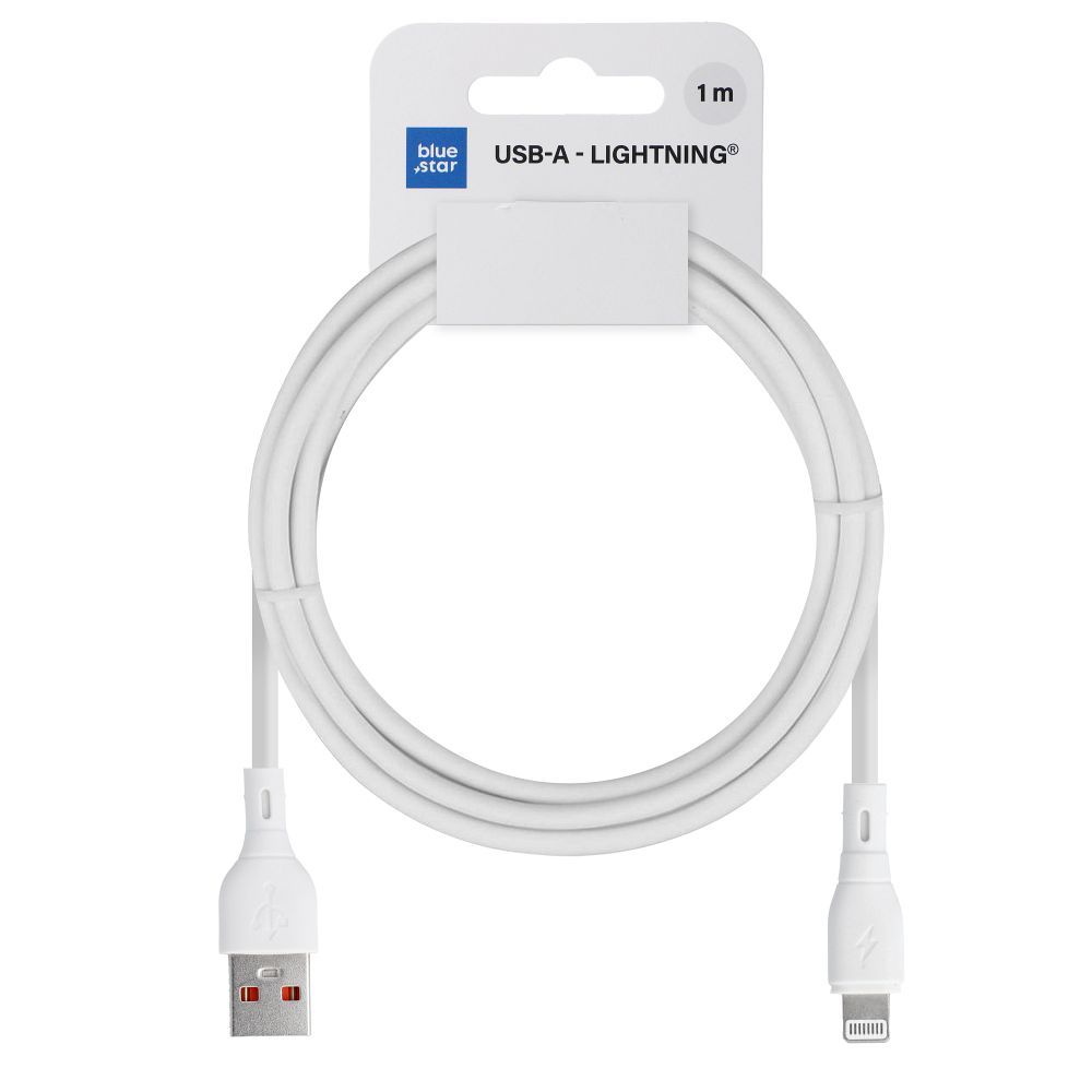 Cablu Albastru Star USB A To Lightning 2,4A ECO 1 M Pj68-24-2.4 Alb