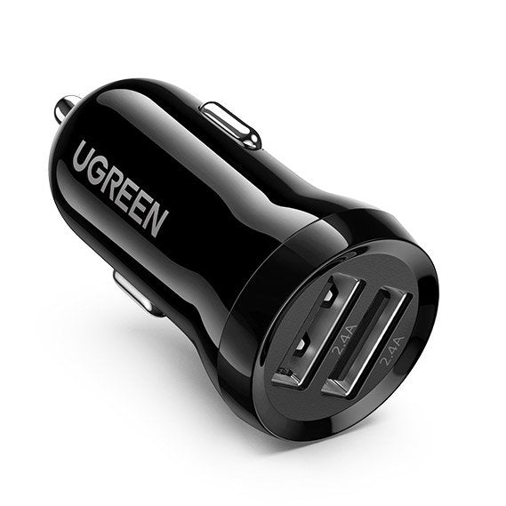 Incarcator auto Ugreen 2x USB 24W 4.8 A (2x 2.4 A) Negru (50875)