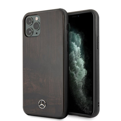 Husa Mercedes Wood Line Rosewood pentru iPhone 11 Pro Max - Maro