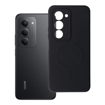 Husa Silicone Mag pentru Xiaomi Redmi 15 4G / 5G (171,1mm) Compatible cu Magsafe (Camera Protection) Negru