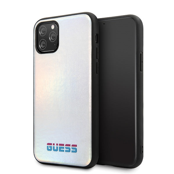 Husa Guess iPhone 11 Pro Argintiu/Argintiu Hard Iridescent