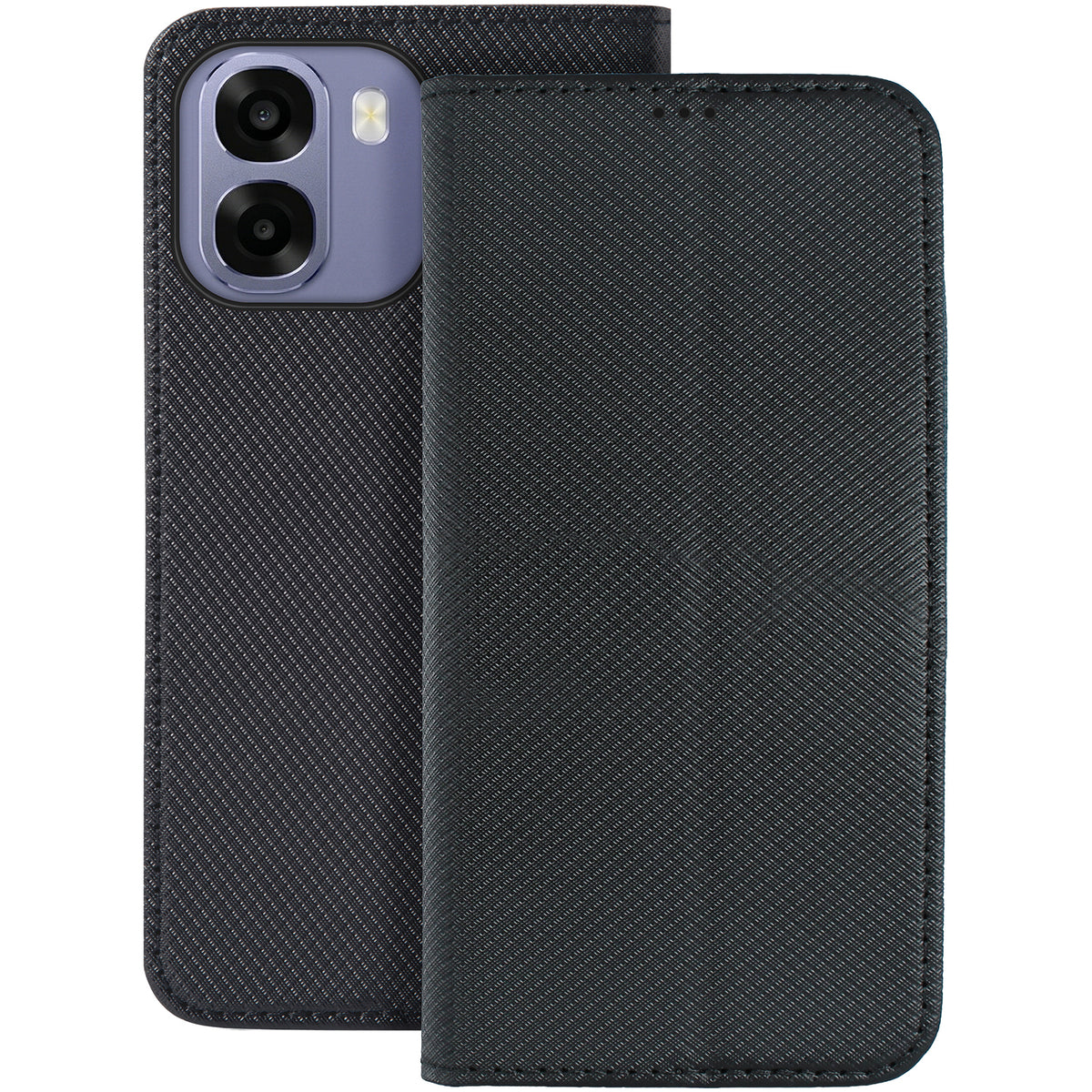Husa Smart Magnet pentru Oppo A6 4G / A6 5G / A6X 4G / A6X 5G / A6S 4G / A6S 5G Global Negru