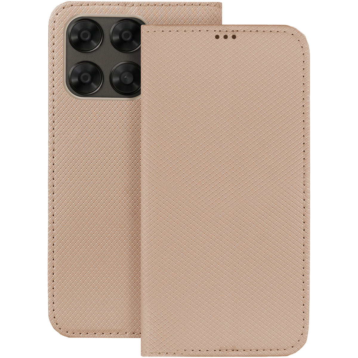 Husa Smart Magnet pentru Motorola Moto G67 5G / G77 5G Auriu