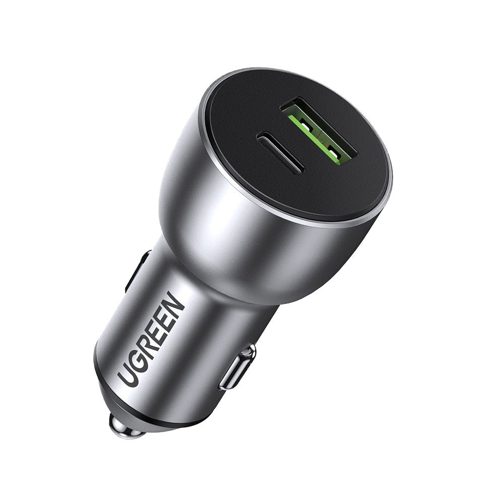 Incarcator auto Ugreen USB / USB Type C Quick Charge 3.0 Power Delivery 36W 3A Gri (Cd213 60980)