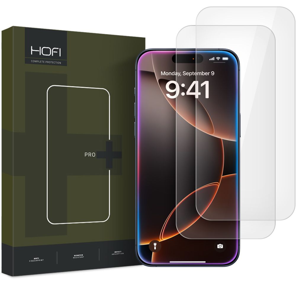 Folie sticla Hofi Pro+ 2-pack iPhone 16 Pro Max / 17 Pro Max Transparent