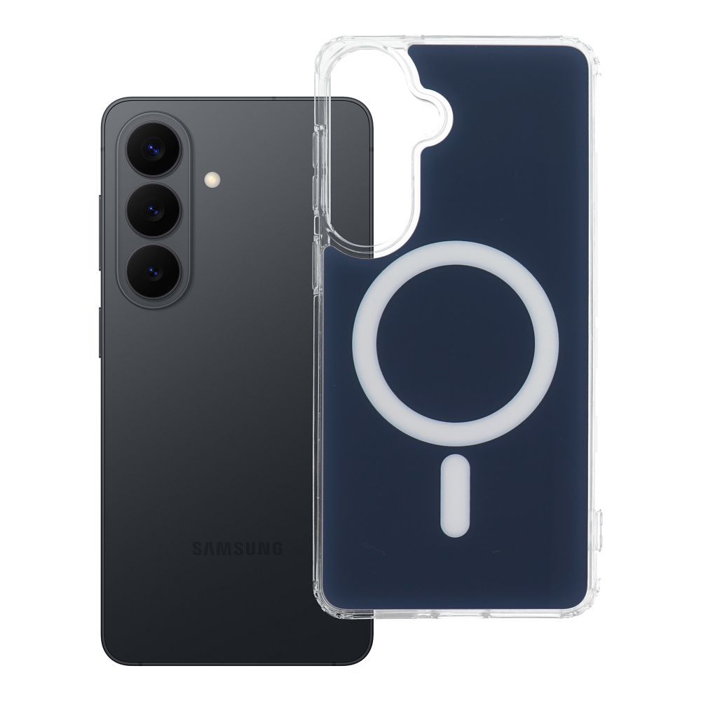Husa Transparent Fusion Mag pentru Samsung S26 Plus Compatible cu Magsafe Bleumarin