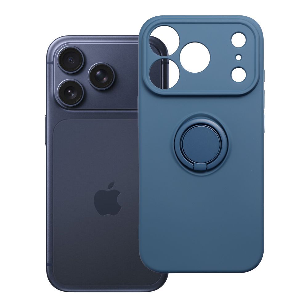 Husa Silicone Ring pentru iPhone 18 Pro / 17 Pro Albastru inchis