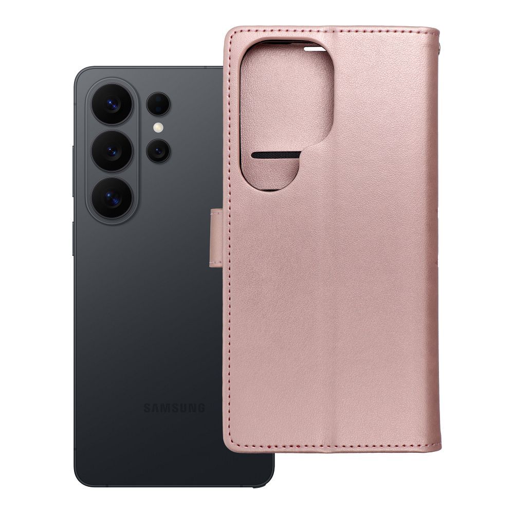 Husa Mezzo Book Flip pentru Samsung S26 Ultra Mandala Roz auriu