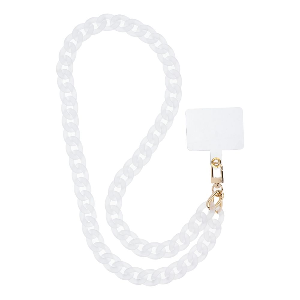 Husa Panama Long Phone Lanyard, Phone Pendant / Cord Length 80cm (40cm In The Loop) / On Neck - Alb
