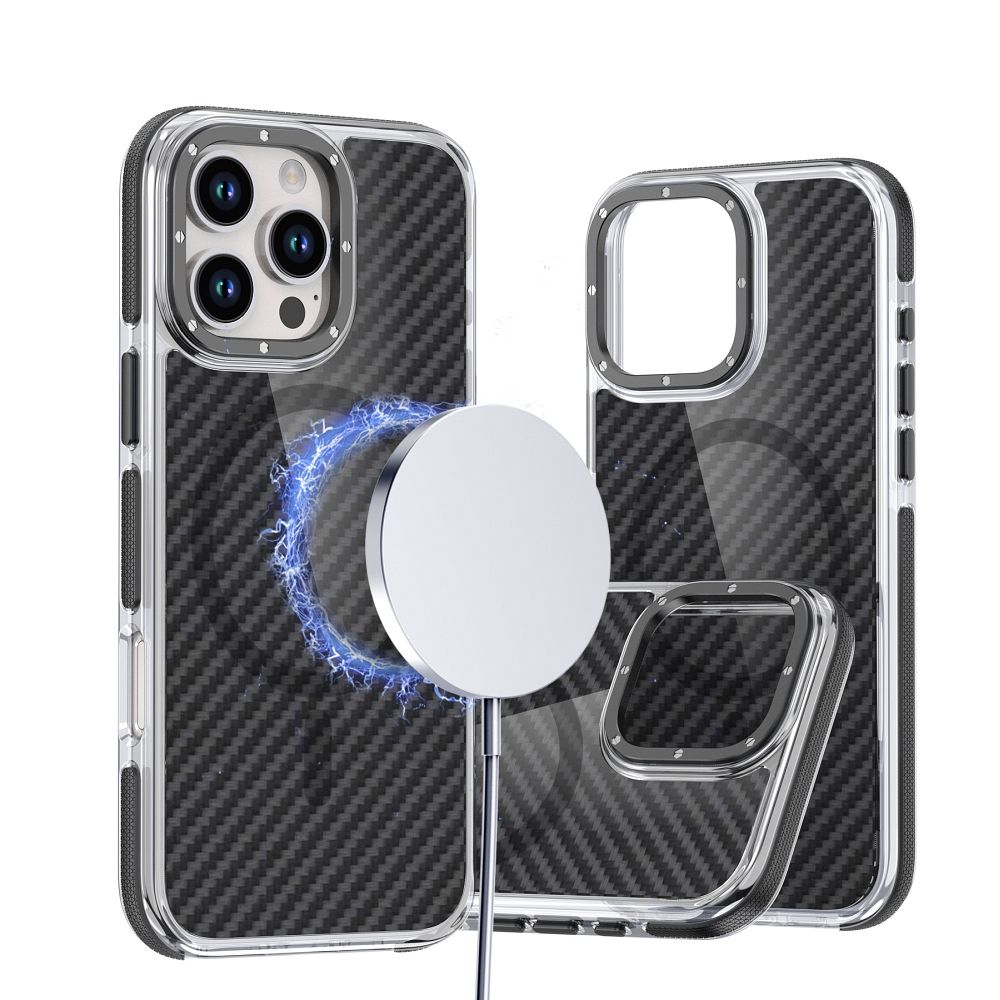 Husa Fiber pentru Xiaomi Redmi Note 15 PRO 4G Comapitble cu Magsafe Negru