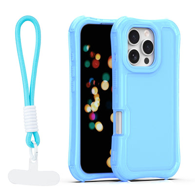 Husa Safepop cu Curea pentru iPhone 16 Pro 6,3" Albastru